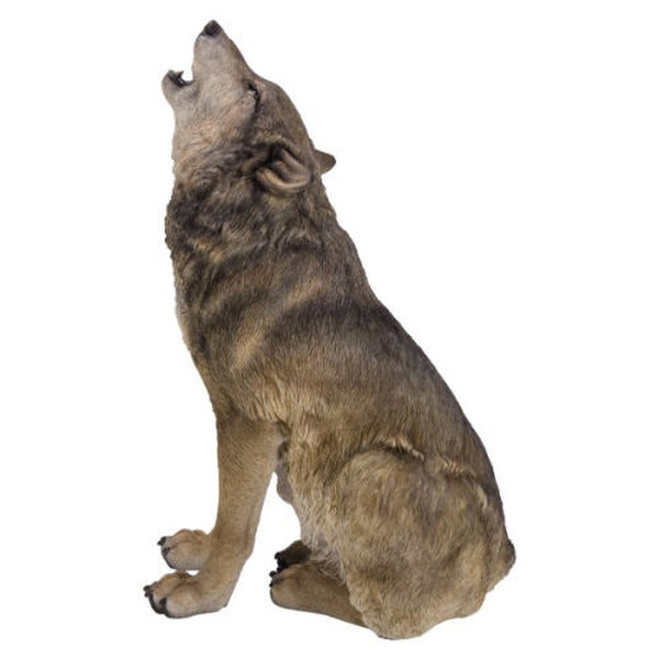 Howling Wolf Sculpture Life Size Statue Outdoor Wilderness Animal